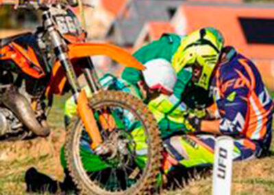 Sport first aid cover at a motocross event
