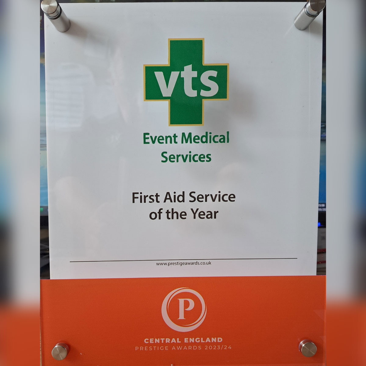 Event medical service provider of the year certificate